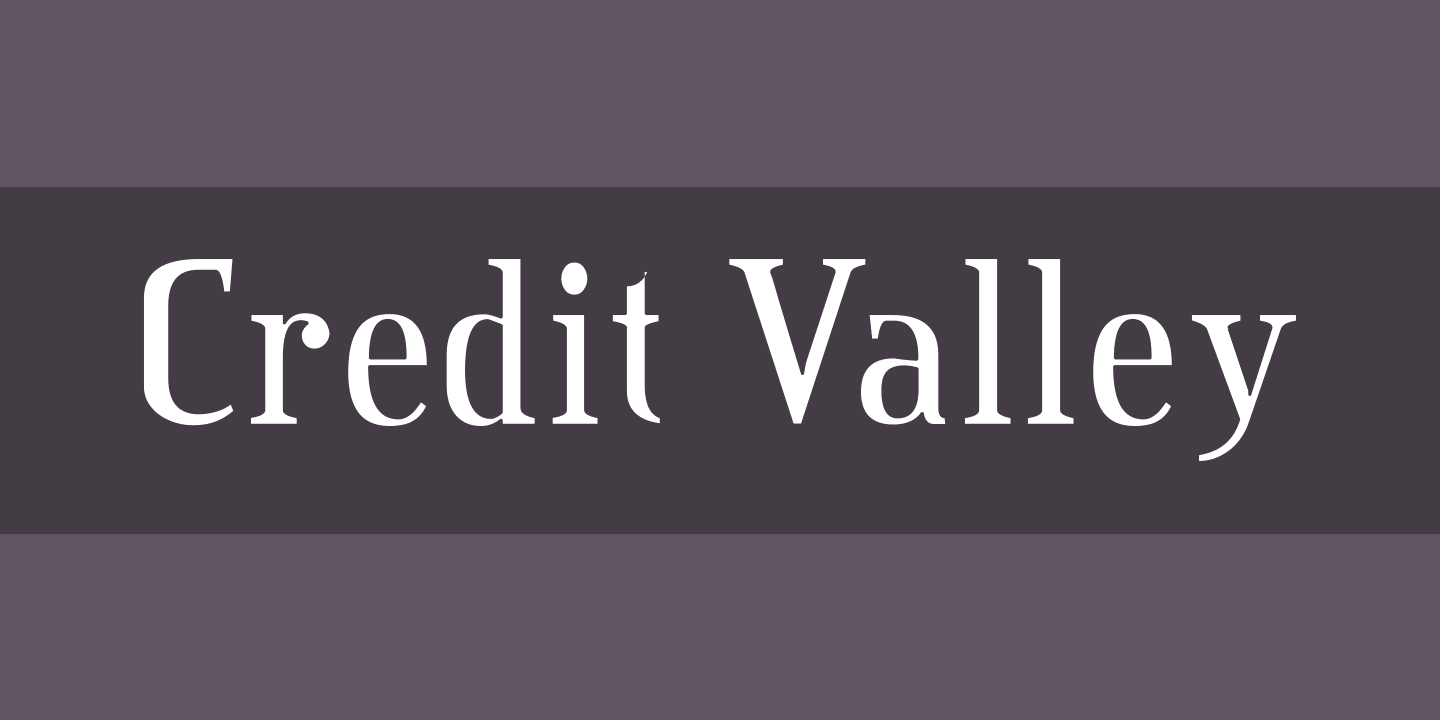 Beispiel einer Credit Valley-Schriftart